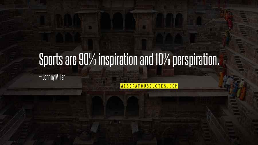 Victimas De La Quotes By Johnny Miller: Sports are 90% inspiration and 10% perspiration.