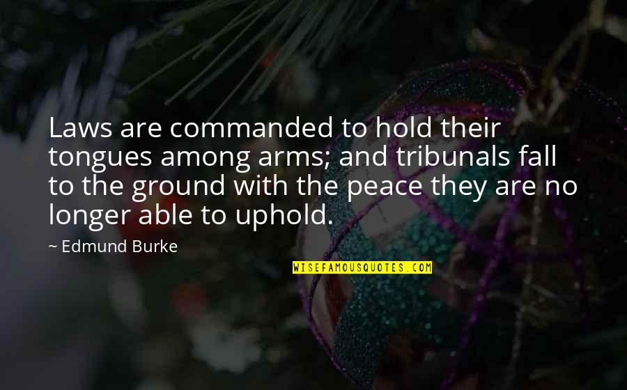 Victor Brook Quotes By Edmund Burke: Laws are commanded to hold their tongues among