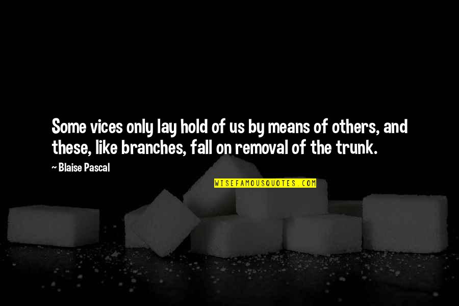 Victor Frankenstein Pride Quotes By Blaise Pascal: Some vices only lay hold of us by