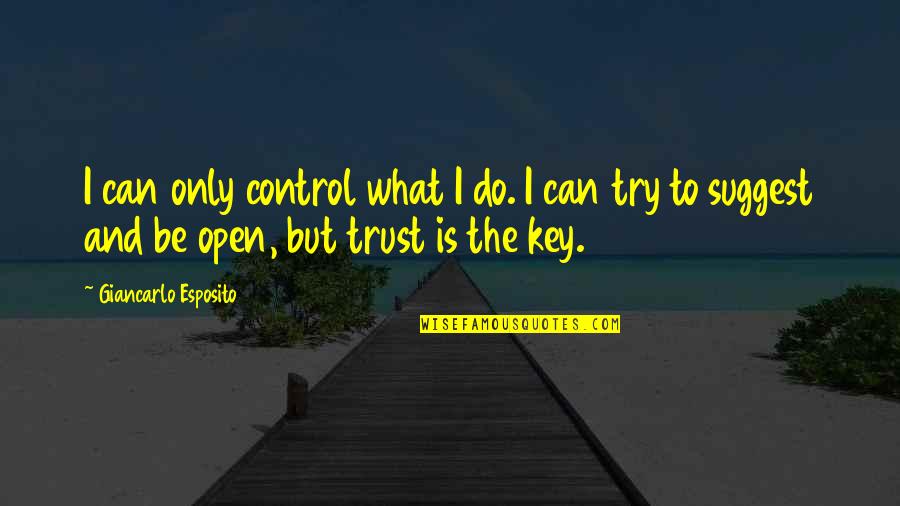 Victor Tsoi Quotes By Giancarlo Esposito: I can only control what I do. I Victor Tsoi Quotes By Giancarlo Esposito: I can only control what I do. I