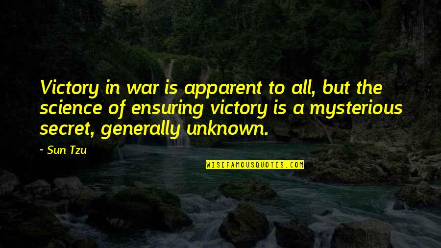 Victory In War Quotes By Sun Tzu: Victory in war is apparent to all, but