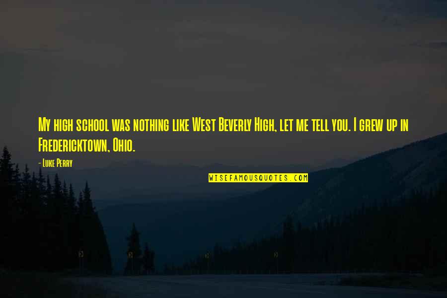 Victuals Vs Vittles Quotes By Luke Perry: My high school was nothing like West Beverly