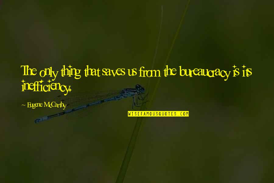 Vidaus Organai Quotes By Eugene McCarthy: The only thing that saves us from the