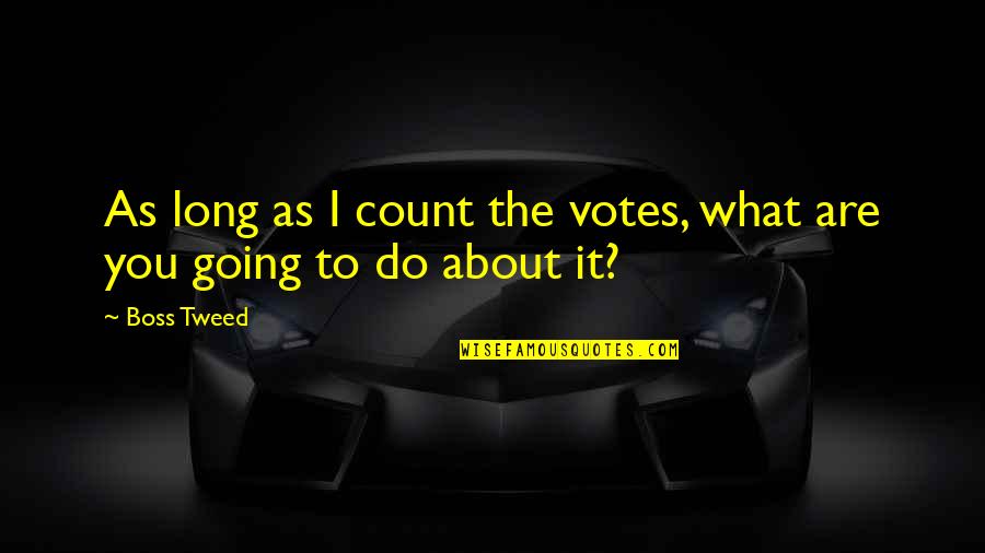 Videocassettes Quotes By Boss Tweed: As long as I count the votes, what