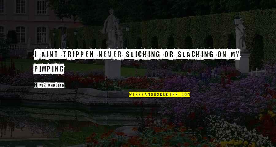 Videographers Quotes By Wiz Khalifa: I aint trippen never slicking or slacking on