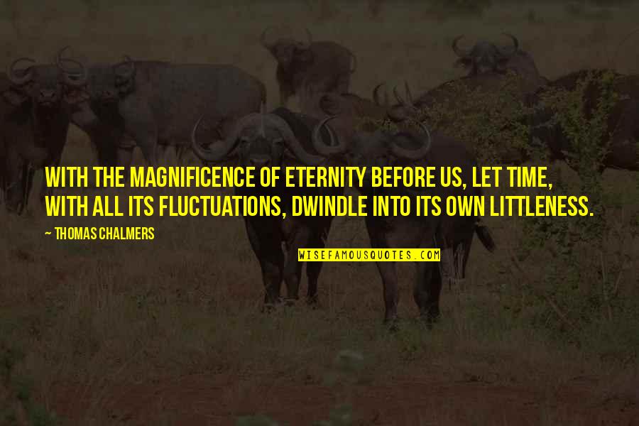 Vidjeti Pticu Quotes By Thomas Chalmers: With the magnificence of eternity before us, let Vidjeti Pticu Quotes By Thomas Chalmers: With the magnificence of eternity before us, let