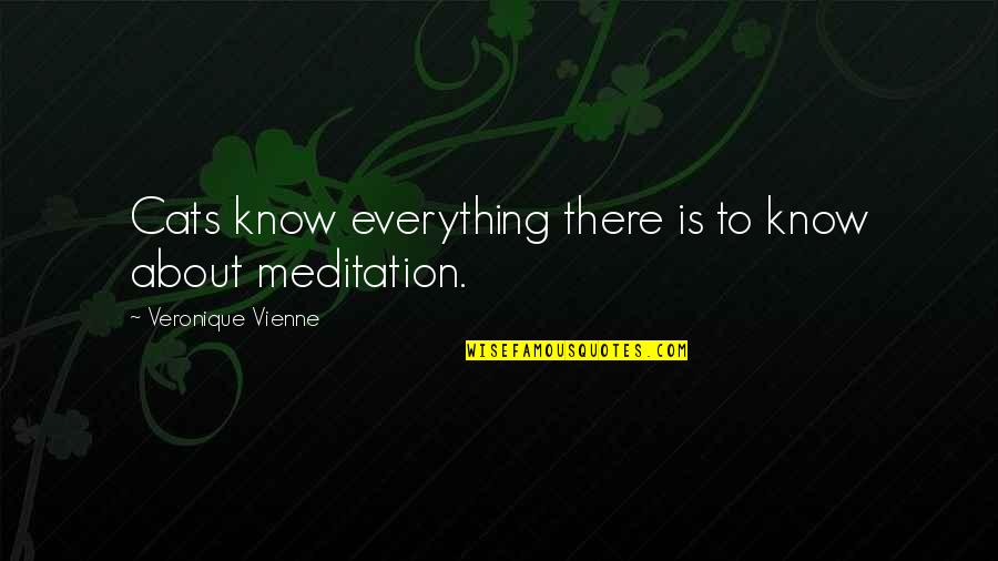 Vienne Quotes By Veronique Vienne: Cats know everything there is to know about Vienne Quotes By Veronique Vienne: Cats know everything there is to know about