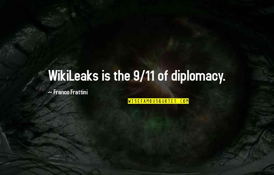 Vier Het Leven Quotes By Franco Frattini: WikiLeaks is the 9/11 of diplomacy.