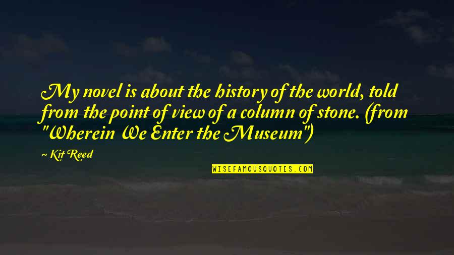 View Of The World Quotes By Kit Reed: My novel is about the history of the
