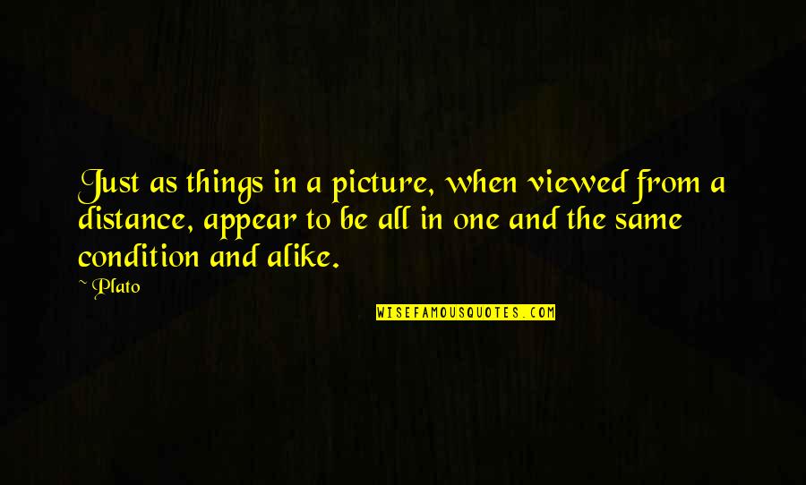 Viewed Quotes By Plato: Just as things in a picture, when viewed