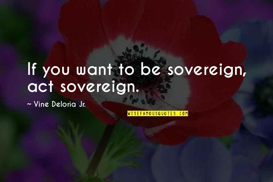 Vifs Remerciements Quotes By Vine Deloria Jr.: If you want to be sovereign, act sovereign.
