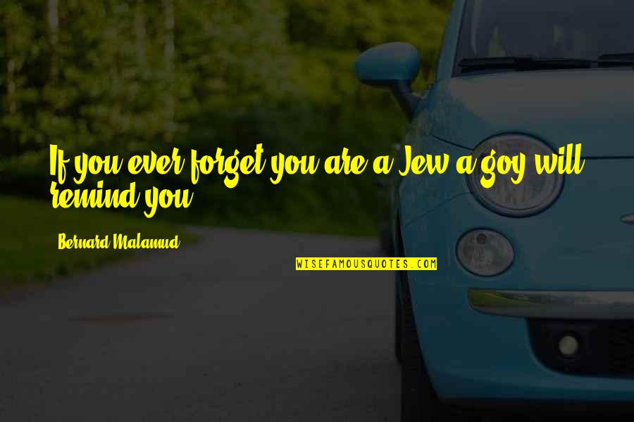 Vighe Quotes By Bernard Malamud: If you ever forget you are a Jew Vighe Quotes By Bernard Malamud: If you ever forget you are a Jew