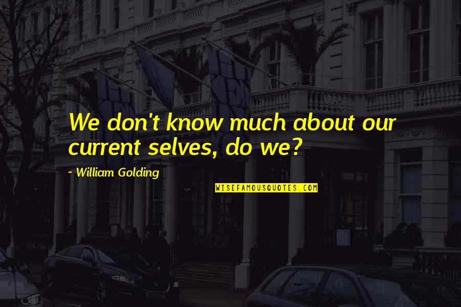 Viglucci Chris Quotes By William Golding: We don't know much about our current selves,