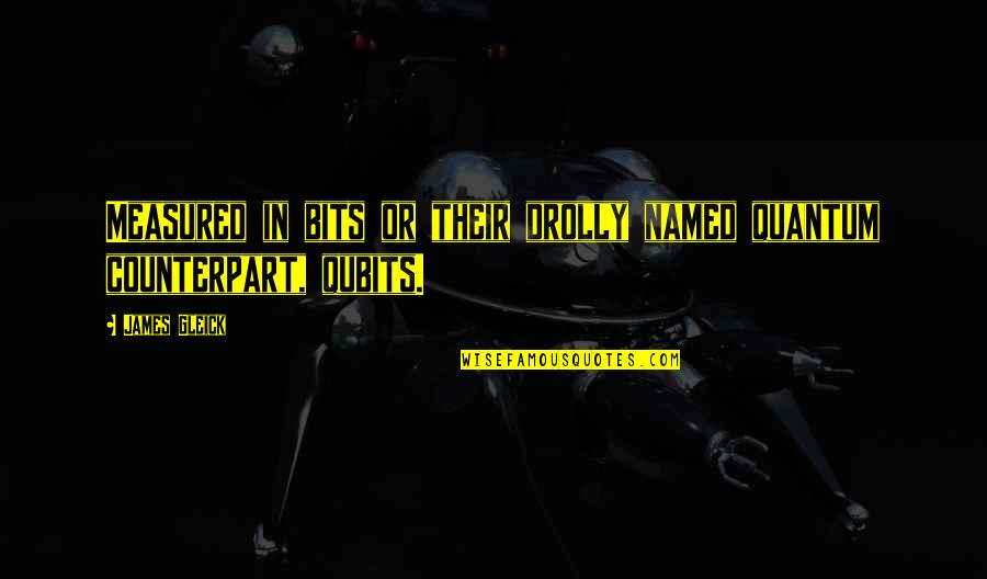 Viglucci Eye Quotes By James Gleick: Measured in bits or their drolly named quantum
