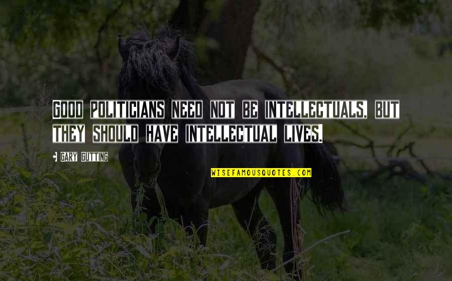 Vigoreaux Quotes By Gary Gutting: Good politicians need not be intellectuals, but they