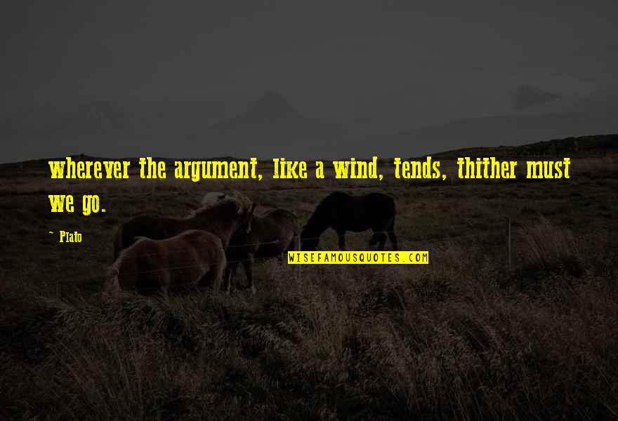 Vigreux Fractionating Quotes By Plato: wherever the argument, like a wind, tends, thither