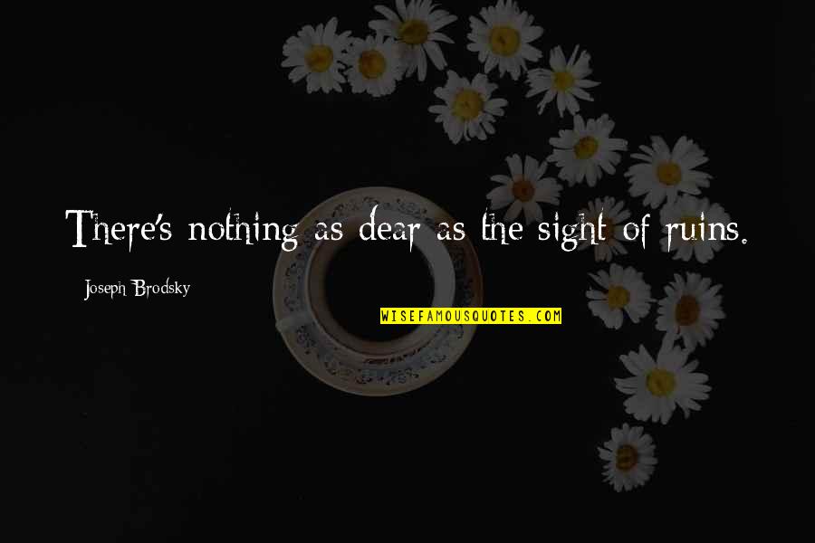 Viihde Quotes By Joseph Brodsky: There's nothing as dear as the sight of Viihde Quotes By Joseph Brodsky: There's nothing as dear as the sight of