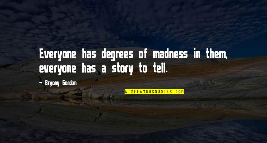 Viktor Tikhonov Quotes By Bryony Gordon: Everyone has degrees of madness in them, everyone