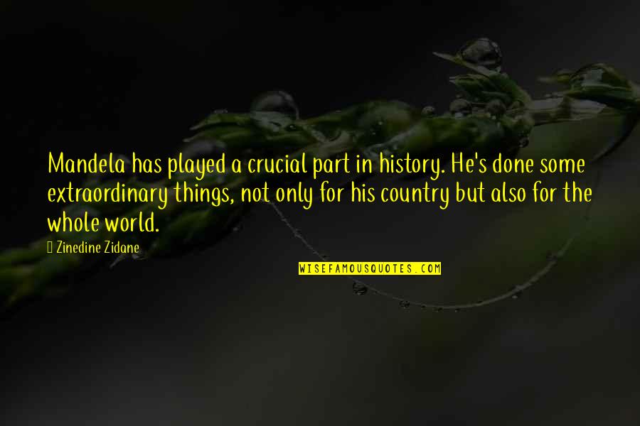 Vil Gegyetemrol Gyerekeknek Quotes By Zinedine Zidane: Mandela has played a crucial part in history. Vil Gegyetemrol Gyerekeknek Quotes By Zinedine Zidane: Mandela has played a crucial part in history.
