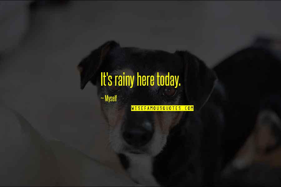 Vilaseca Sas Quotes By Myself: It's rainy here today.