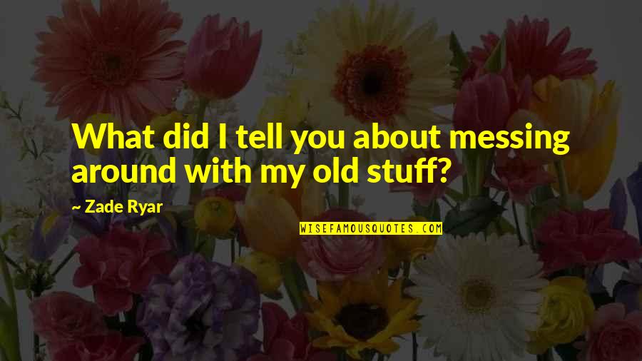 Vilken F Rg Quotes By Zade Ryar: What did I tell you about messing around