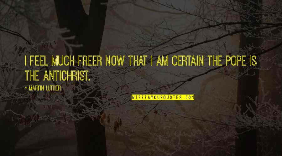 Villagers Funny Quotes By Martin Luther: I feel much freer now that I am