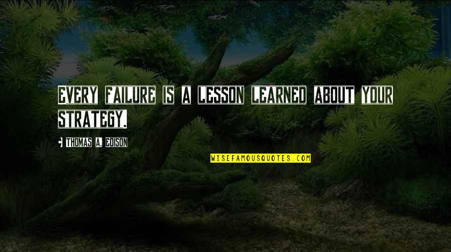 Villalona Hair Quotes By Thomas A. Edison: Every failure is a lesson learned about your