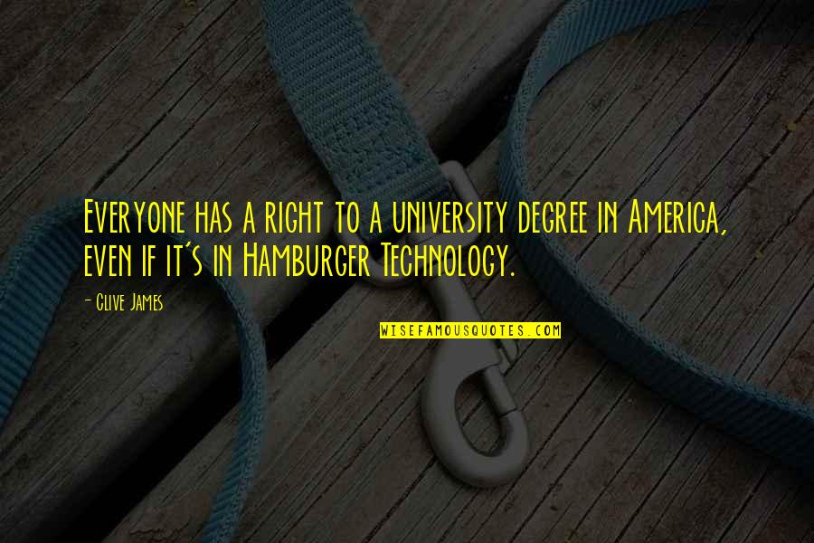 Vilson Perlleshi Quotes By Clive James: Everyone has a right to a university degree Vilson Perlleshi Quotes By Clive James: Everyone has a right to a university degree