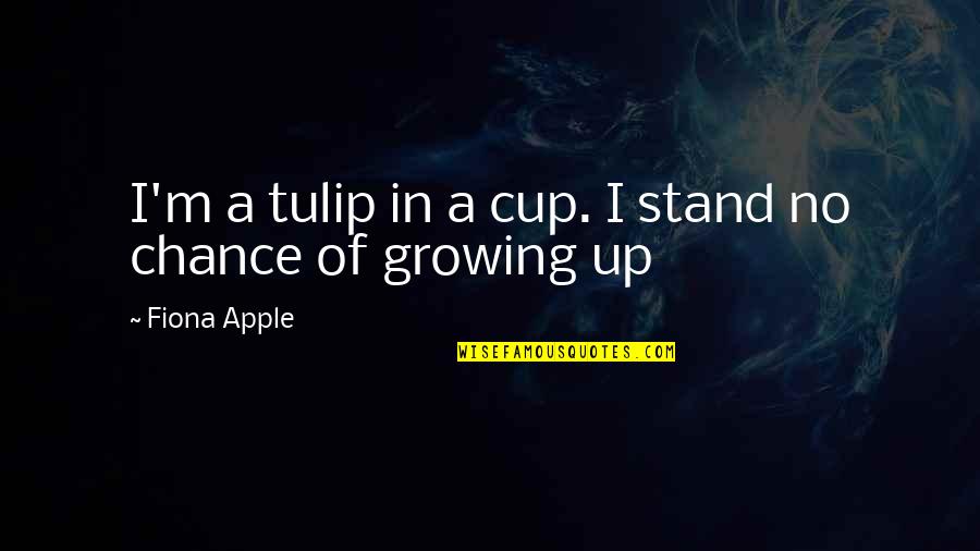 Vilvovskaya Alexandra Quotes By Fiona Apple: I'm a tulip in a cup. I stand