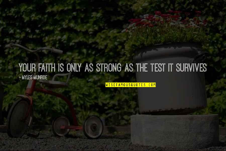 Vimalananda Swamy Quotes By Myles Munroe: Your faith is only as strong as the