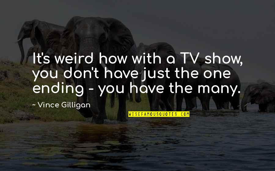 Vince Gilligan Quotes By Vince Gilligan: It's weird how with a TV show, you