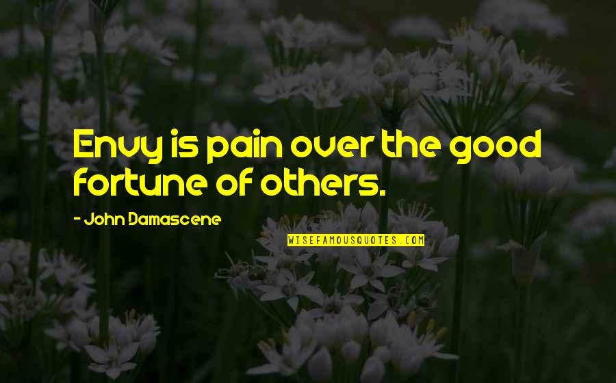 Vince Lombardi Funny Quotes By John Damascene: Envy is pain over the good fortune of