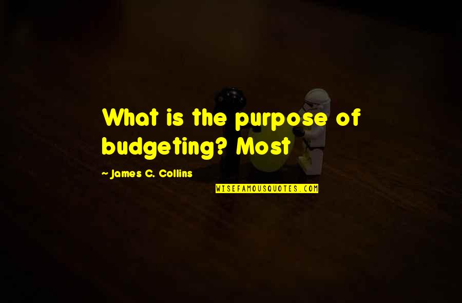 Vincent Nigel Murray Quotes By James C. Collins: What is the purpose of budgeting? Most Vincent Nigel Murray Quotes By James C. Collins: What is the purpose of budgeting? Most