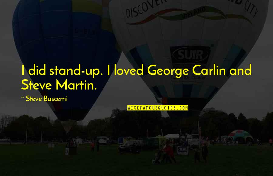 Vincentius Theron Quotes By Steve Buscemi: I did stand-up. I loved George Carlin and