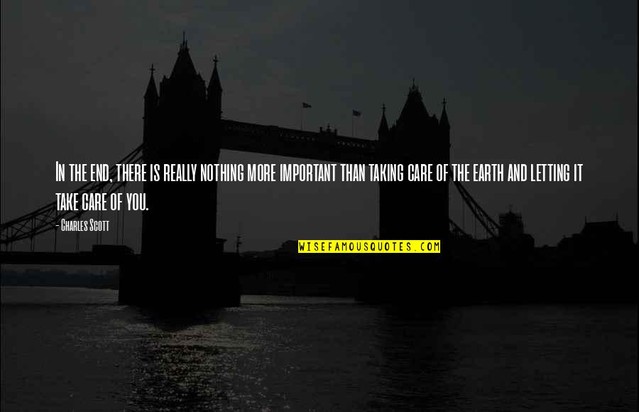 Vindesine Quotes By Charles Scott: In the end, there is really nothing more