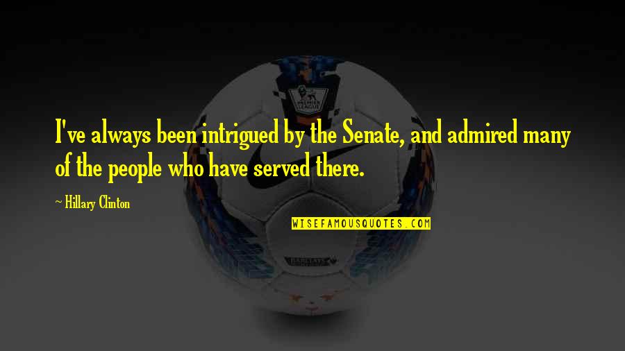 Vindigni Lab Quotes By Hillary Clinton: I've always been intrigued by the Senate, and