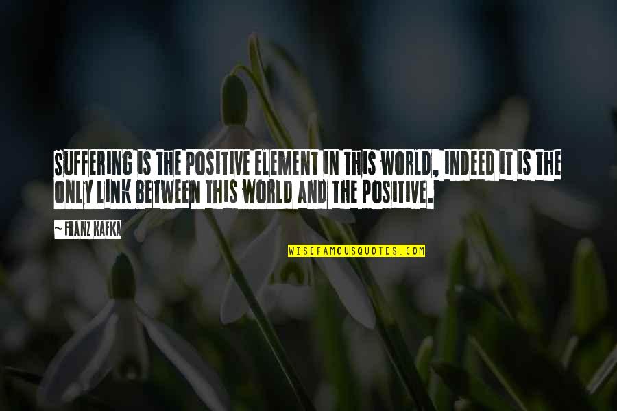 Vingo Red Quotes By Franz Kafka: Suffering is the positive element in this world, Vingo Red Quotes By Franz Kafka: Suffering is the positive element in this world,