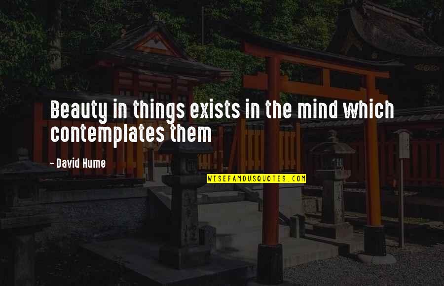 Viniste Vs Veniste Quotes By David Hume: Beauty in things exists in the mind which