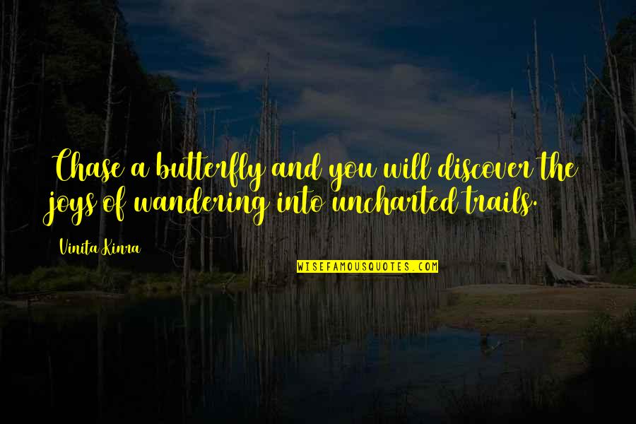 Vinita Quotes By Vinita Kinra: Chase a butterfly and you will discover the