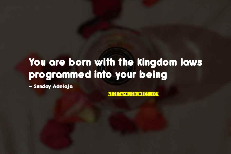 Vinnie Colaiuta Quotes By Sunday Adelaja: You are born with the kingdom laws programmed Vinnie Colaiuta Quotes By Sunday Adelaja: You are born with the kingdom laws programmed