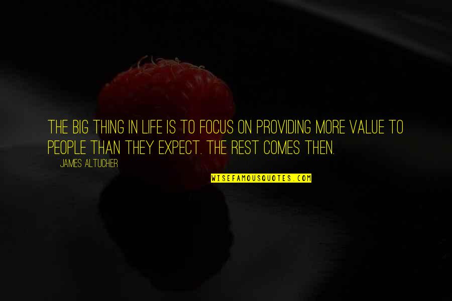 Vino Bastian Quotes By James Altucher: The big thing in life is to focus Vino Bastian Quotes By James Altucher: The big thing in life is to focus