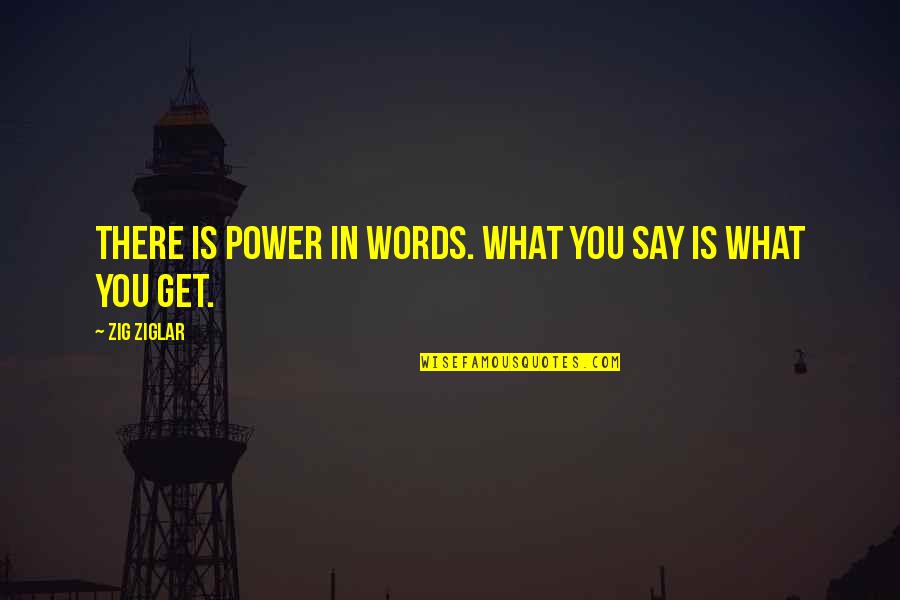 Vinopal Title Quotes By Zig Ziglar: There is power in words. What you say