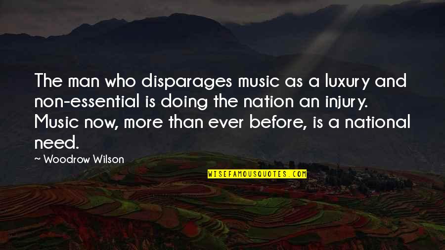 Vinski Appliances Quotes By Woodrow Wilson: The man who disparages music as a luxury Vinski Appliances Quotes By Woodrow Wilson: The man who disparages music as a luxury