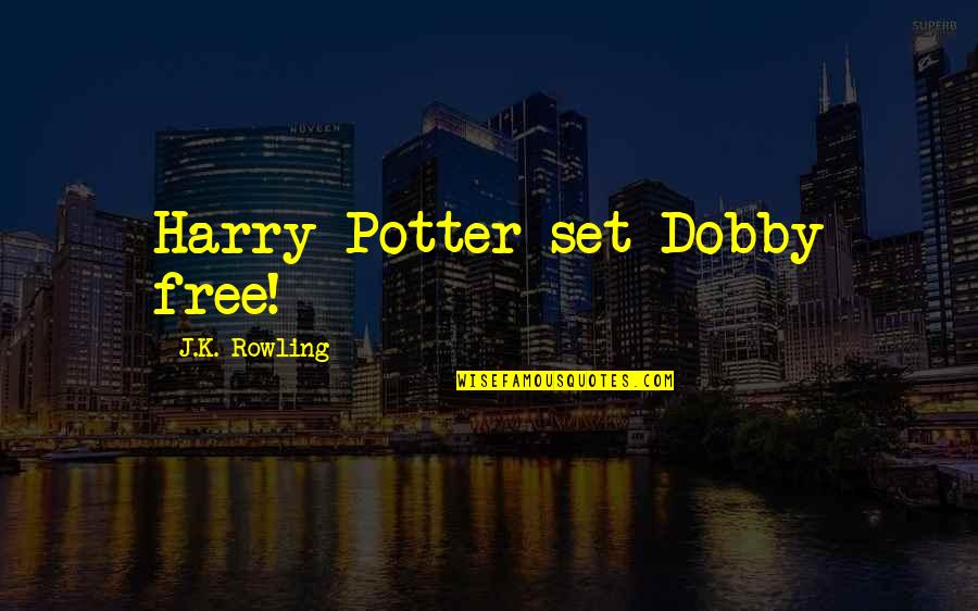 Vintin Welding Quotes By J.K. Rowling: Harry Potter set Dobby free!
