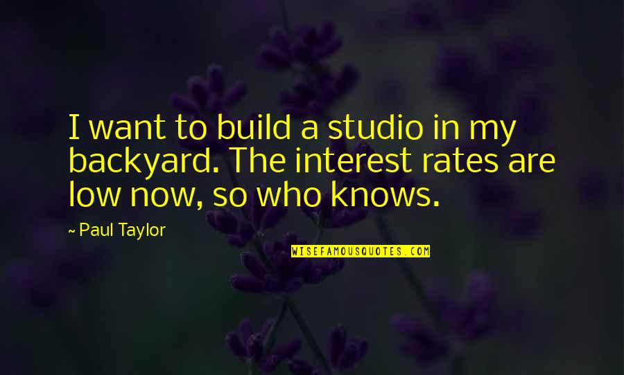 Viola In Twelfth Night Quotes By Paul Taylor: I want to build a studio in my