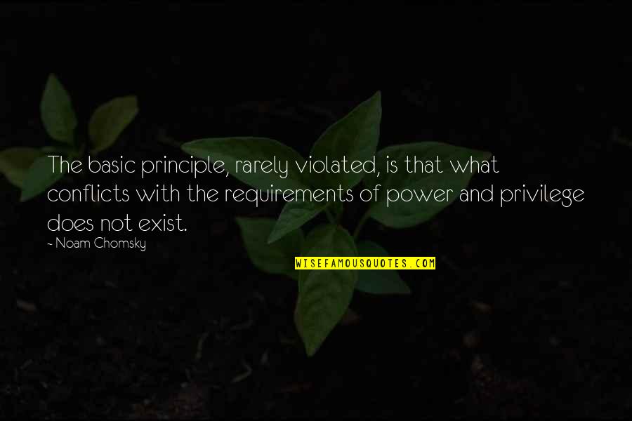 Violated Quotes By Noam Chomsky: The basic principle, rarely violated, is that what