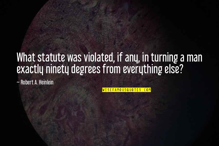 Violated Quotes By Robert A. Heinlein: What statute was violated, if any, in turning