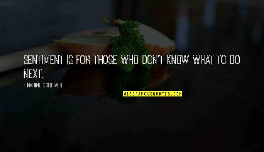 Violence And Humans Quotes By Nadine Gordimer: Sentiment is for those who don't know what Violence And Humans Quotes By Nadine Gordimer: Sentiment is for those who don't know what