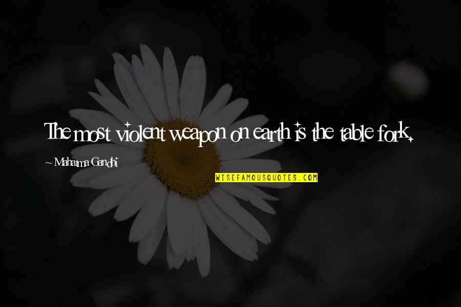 Violent Quotes By Mahatma Gandhi: The most violent weapon on earth is the Violent Quotes By Mahatma Gandhi: The most violent weapon on earth is the
