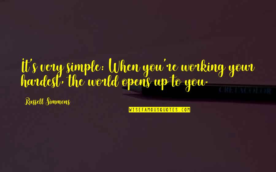 Violentas Rosa Quotes By Russell Simmons: It's very simple: When you're working your hardest,